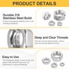sourcing map 80 Pcs M4x0.7mm Hex Nuts, 316 Stainless Steel