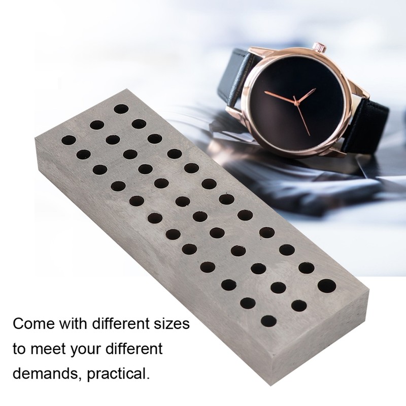 36 Holes Steel Drilling Carving Hole Punching Plate Watch Repairing