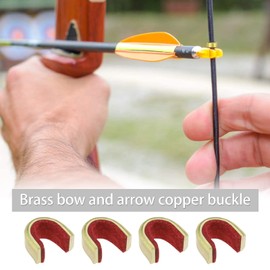 EMSea 30PCS Archery String Nocking Points Brass Bow String Nocks Buckle Clips for Compound and Recurve Bow String Accessories