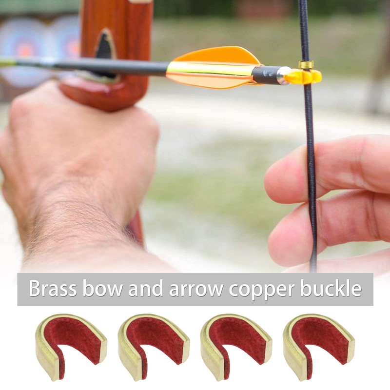 EMSea 30PCS Archery String Nocking Points Brass Bow String Nocks