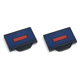 Trodat 6/56/2 Cassette Pack of 2 Refill Ink Pads for Stamp Stamp 2 Colours Blue, Red
