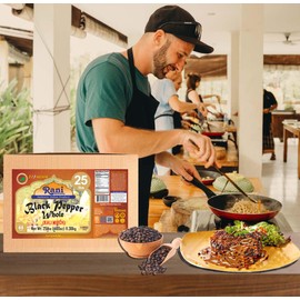 Rani Black Pepper Whole (Peppercorns), Premium MG-1 Grade 400oz (25lbs) 11.36kg Bulk Box ~ All Natural | Gluten Friendly | Non-GMO | Kosher | Product of Vietnam | Perfect size for Grinders!