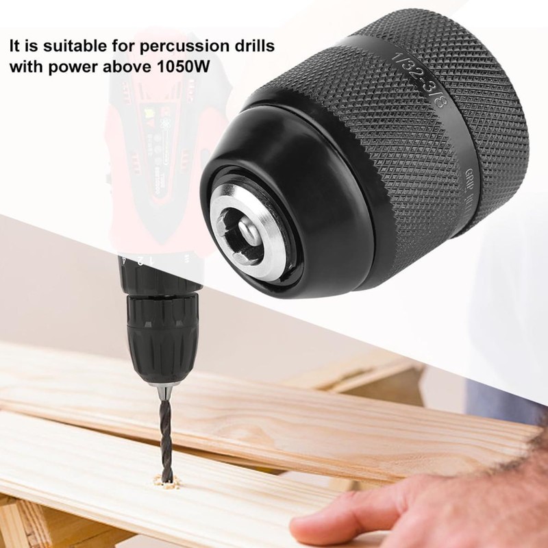 Keylless Drill Chuck, Electric Drill, 3/8 Thread 0.8 mm-10 mm
