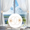 DEFIYEAR 2PCS Magnetic Curtain Tie Backs, Flower Shaped Curtain Binding