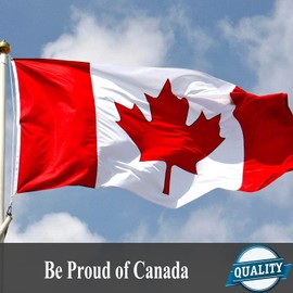 Premium Canadian Flag 2X3 Ft Small Canada Flags Outdoor Indoor, Embroidered Maple Leaf Durable Oxford Nylon 210D Heavy Duty National Flag-3'x2 ' |36X24inch| Home Garden Yard Canada Day Décor Drapeau