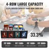 AIYEONE Trading Card Storage Box, 4-Row Deck Case with Magnetic