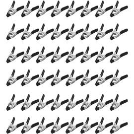 Lot of 48-6" inch Spring Clamp Large Super Heavy Duty Spring Metal - 2.5 inch Jaw opening (Lot of 48 - Black)