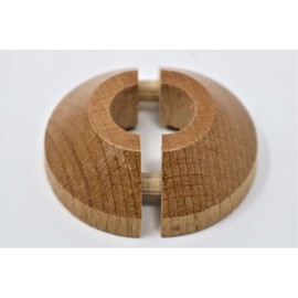 Visua Solid Wood Pipe Collars/Roses/Entry Points to fit 15mm Pipes. 4 Wood Finishes Available. Pack of 2. (Oak)