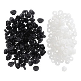VBS Großhandelspackung Pack of 100 Bear Noses 14 x 12 mm Black Soft Toy Noses