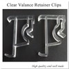 Valance Clips, 2 Inch Clear Blind Clips for Wood or