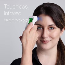 Bio-Therapeutic bt-Degree Infrared Digital Thermometer for Adults and Kids, Touchless Temperature Reading Measures in 1 Second, Color LCD Screen and Audible Fever Alert