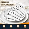 60 Piece Silverware Set for 12, Food-Grade Stainless Steel Utensils