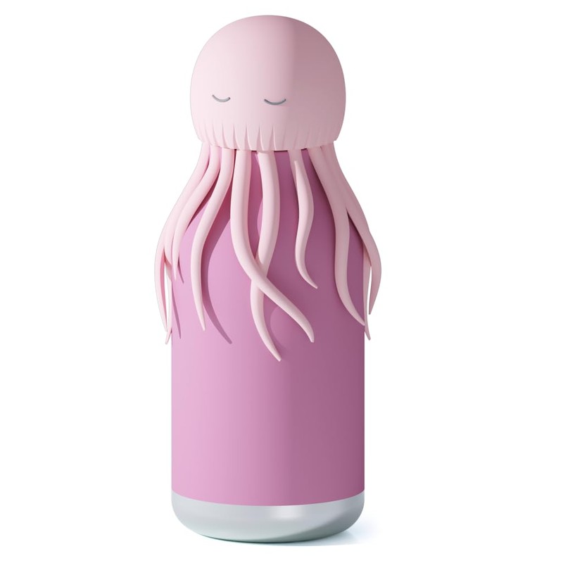 asobu Bestie Jelly Fish Water Bottle, Cute Collectible Character, BPA