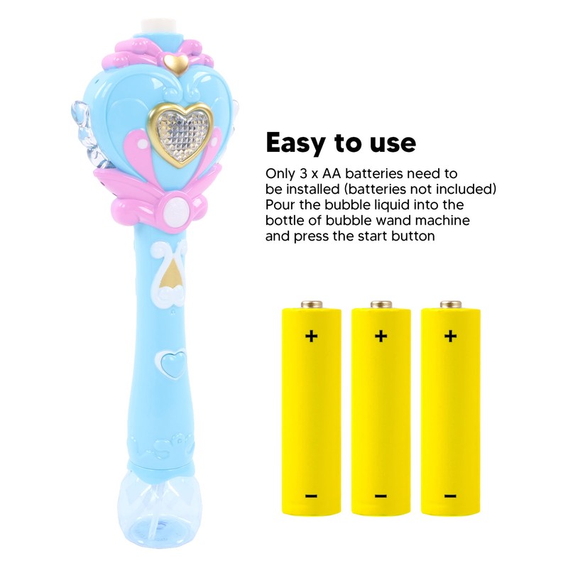 Kids Bubble Blower Wand Automatic Electric Light Up Bubble Blower
