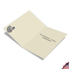 NobleWorks Pack of 3 Funny Graduation Greeting Cards (Graduate) with Envelopes (1 Design, 3 Each) Squirrel Grad Rehearsal C6811GDG-C3x1