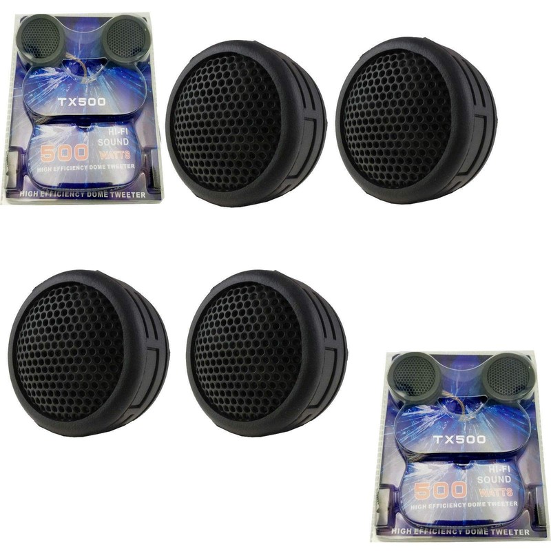 TX 5 Pairs of 500 Watt Super Car Audio Dome
