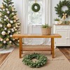 Warmiehomy Solid Wood Bench, 30” Rustic Farmhouse Entryway Bench for