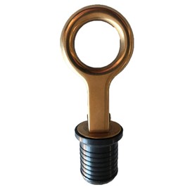 MarineNow Brass Snap-Handle Locking Drain Plug 1" Diameter Choose Pack Size (2-Pack)