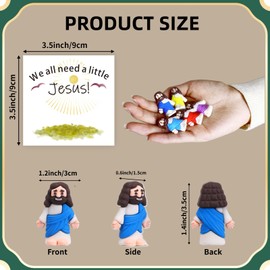 5 Sets Mini Jesus Figures Hug Cards, Vibrant Easter Decorations, Religious Party Bulk Gifts for Expressing Care, Ideal for Long Distance Relationships, Friendsgiving and Coworkers (Multicolor A)