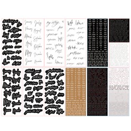 Words Quote Stickers for Scrapbooking Inspirational Phrase Positive Encouraging Small Talk Sentence Gratitude Affirmation Journaling Stuff Junk Journal Embellishments (1, PVC)