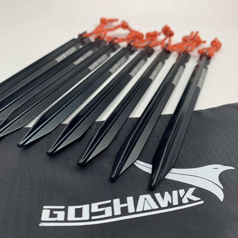 Goshawk 8Pcs 18cm Aluminum Alloy Outdoor Camping Trip Tent Peg