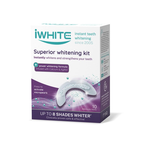 iWhite Superior Teeth Whitening Kit - Instantly Whitens, Strengthens &