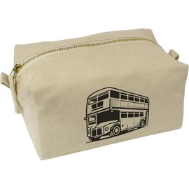 'Double Decker Bus' Canvas Wash Bag/Makeup Case (CS00038628)