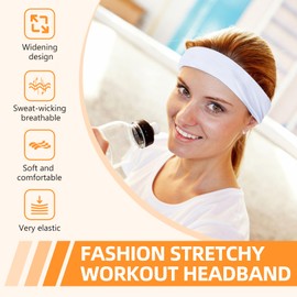 Headbands for Women 8PCS [Summer-Exclusive Headband], Non Slip Sports Headband Elastic Soft Running Fashion Headband Absorb Sweat Headbands for Men for Women