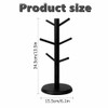 Bamboo Coffee Cup Holder ith 6 Hooks, Coffee Cup Tree,