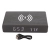 Black Wood Clock Digital Decoration White Light Wooden LED Clock