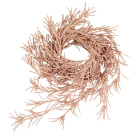 KI Store Pack of 3 Leaves Fir Garland Christmas Tree Garland Pink Gold Artificial with Glitter 183 cm Christmas Garland Christmas Tree Decoration Christmas Tree Garland for Christmas Decoration