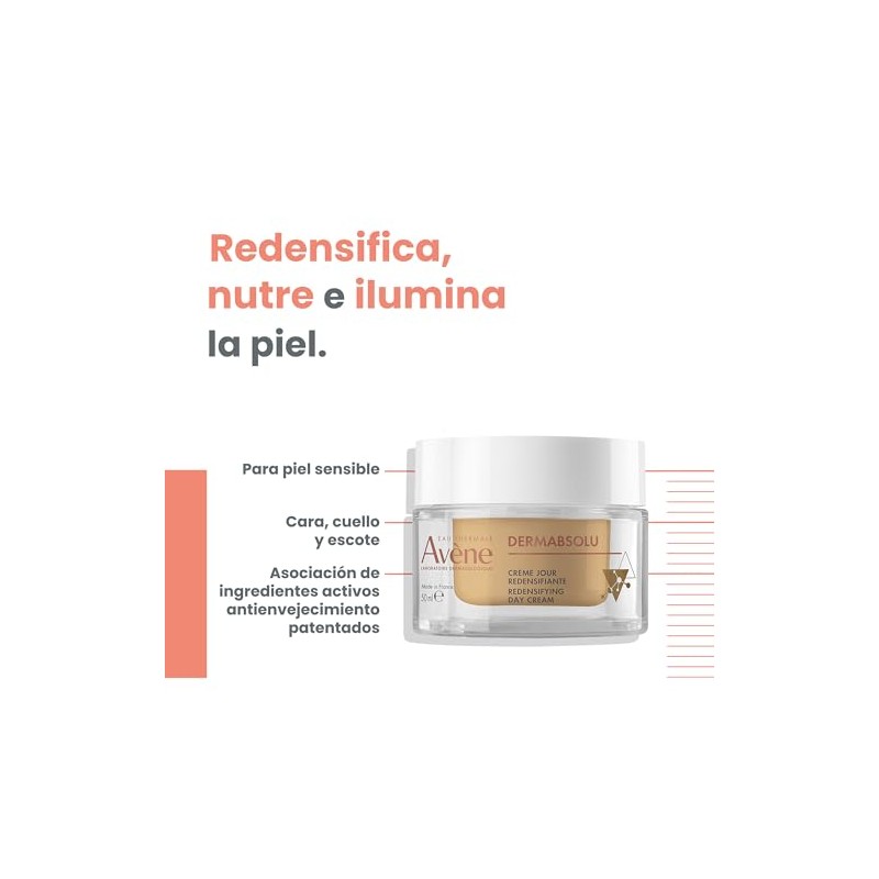 AVÈNE, DermAbsolu Crema de Día Reafirmante, Cuidado Anti Envejecimiento, Redensifica