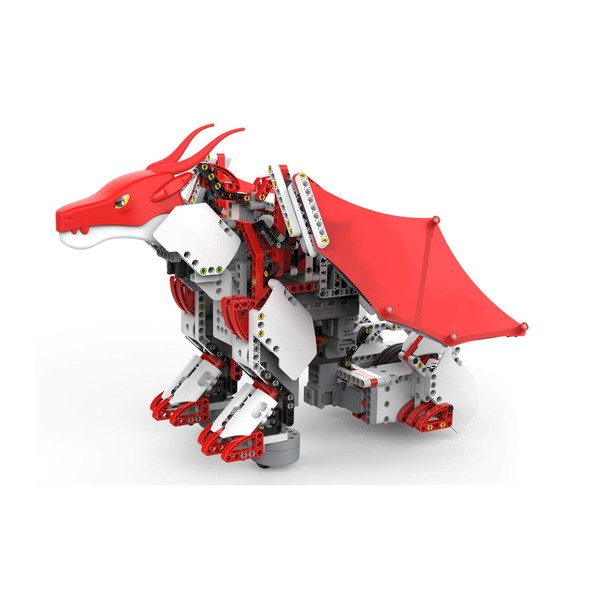 JIMU ROBOT Mythical Series: FireBot Kit/App-Enabled Building & Coding STEM Robot Kit (606 Pcs), Red, Model:JRA0601