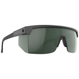 Spy Optic Men's Super Flynn Rectangular Sunglasses, Matte Black Happy Grey Green, One Size