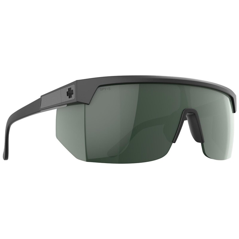 Spy Optic Men's Super Flynn Rectangular Sunglasses, Matte Black Happy
