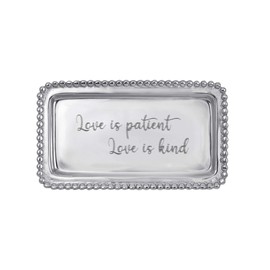 Mariposa Engraved Bowls Dinnerware & Serveware, Beaded Tray, Love Is Patient