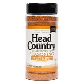 Head Country Bar-B-Q Championship Seasoning, Sweet & Spicy | Gluten Free, MSG Free Barbecue Seasoning With No Allergens | Sweet, Smoky Dry Rub Great On BBQ Chicken, Pork & Ribs | 10 Ounce, Pack of 1