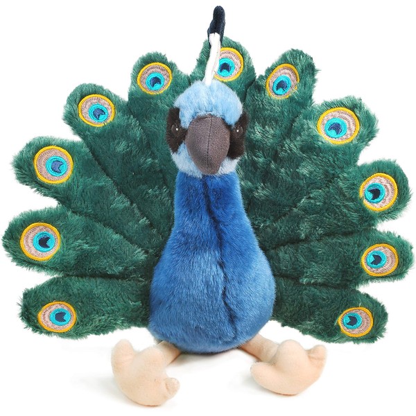 Pakhi The Peacock - 10 Inch Stuffed Animal Plush Bird - by Tiger Tale Toys