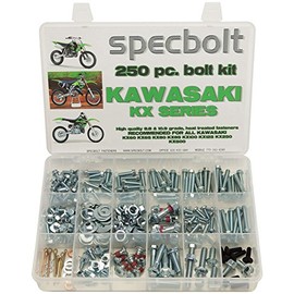 Specbolt Fasteners Brand Bolt Kit: fits Kawasaki - KX 2 Stroke 60-500 Model Series Dirtbikes (250 pc)