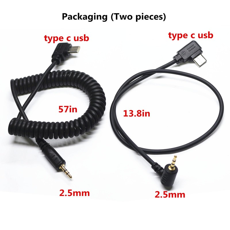 DYTDIEYINGTU 2.5mm-Type c Shutter Release Connection Cable for Sony Camera