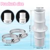 Pool Hose Adapter Connector,with 2pcs Stainless Steel Hose Clamps 1-1/4"