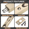 uxcell uxcell 2Pcs Door Bolts Latch 6 Inch, Stainless Steel