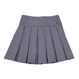 Bienzoe Girls School Uniform Skirt: Kids Adjustable Waist Pleated Dance Skort 16 Grey