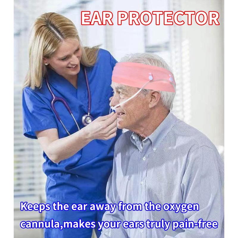 Comfortable Oxygen Nasal Cannula Ear Protector, Headband/Hairband for Oxygen Nasal