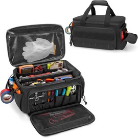 Tools Storage Bag, Tactical Work Tote with Anti-friction Bottom, Multi-purpose Work Tool Tote Bag for Organizing Accessories,Heavy-Duty Tool Bags for Men with Thick and Durable Bottom