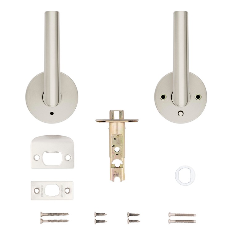 Kwikset Milan Interior Privacy Door Handle with Lock, Door Lever
