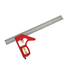 FUMETAX Escuadra de Combinación 12" Ajustable Escuadra Combinada 300 mm Escuadra para Carpintería Herramienta de Medición SW-81080401