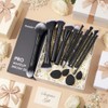 Magefy Brochas Maquillaje Profesional Pcs Doble Punta Kit Aluminio Esponjas