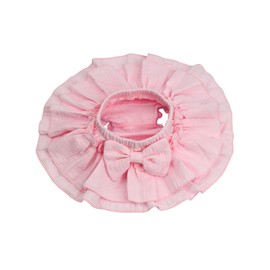 HOOLCHEAN Baby Girls Soft Cotton Gauze Ruffle Skirt with Shorts (Pink, L: 12-24 Months)