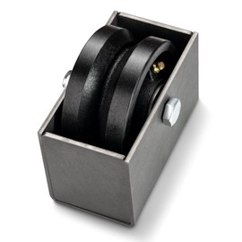 NINOSO 4" x 2" V-Groove Cast Iron Wheel - Capacity up to 800 Lb, Use for V Track, Rolling Driveway Gate (1 Wheel with Box)